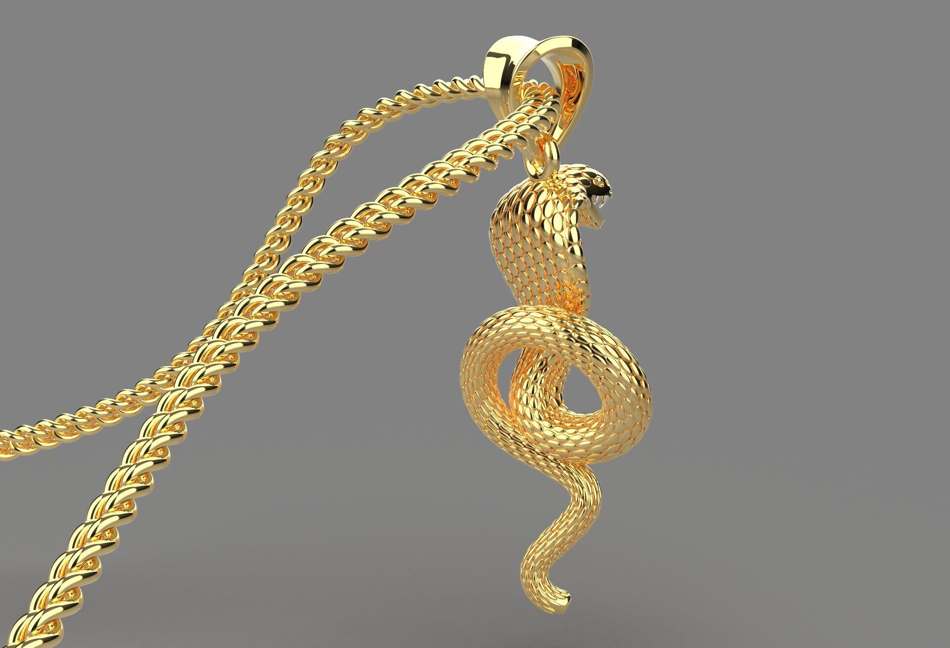 SNAKE PENDANT 3D print model_1