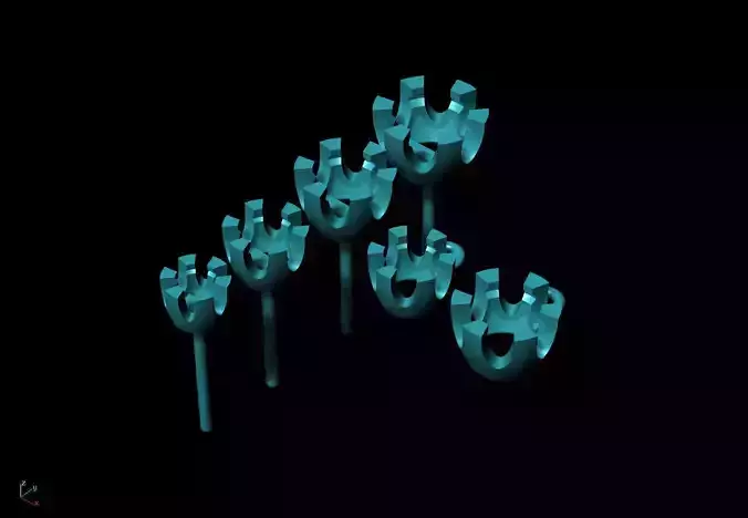 Single Stone Earrings and Necklace Free 3D print model