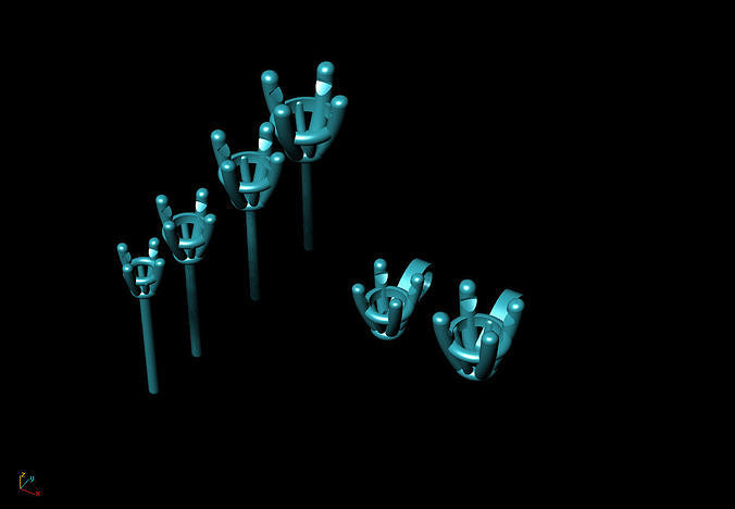 Single Stone Earrings and Necklace 3D print model