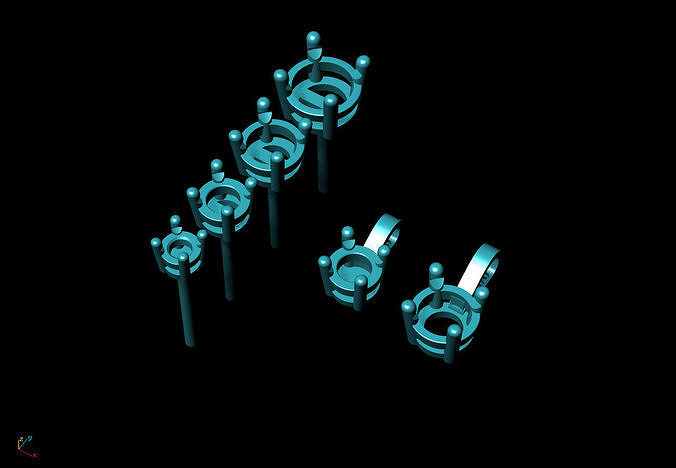 Single Stone Earrings and Necklace 3D print model