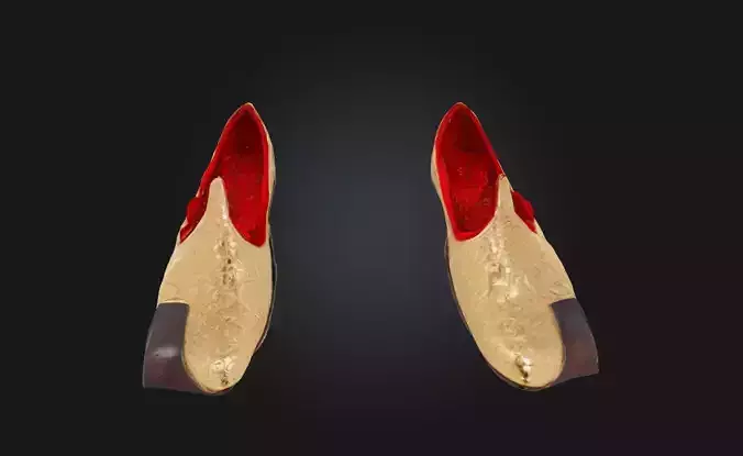 Golden Jutti Pair  Traditional Elegance in Every Step