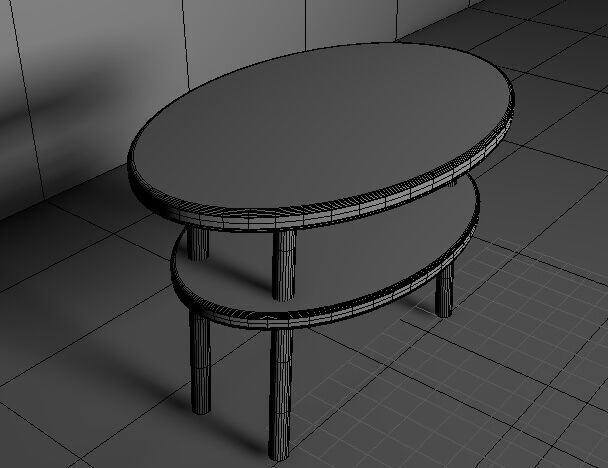 furniture tabel Low-poly 3D model_5