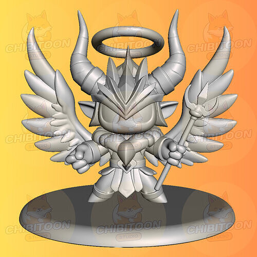 Orion The Seraphic Guardian Chibi Kawaii 3D print model
