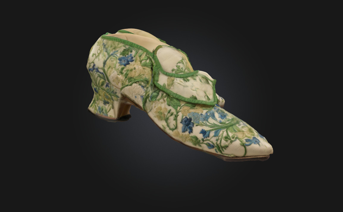 Vintage Floral Heels  Timeless Beauty with Delicate Details 3D model_2