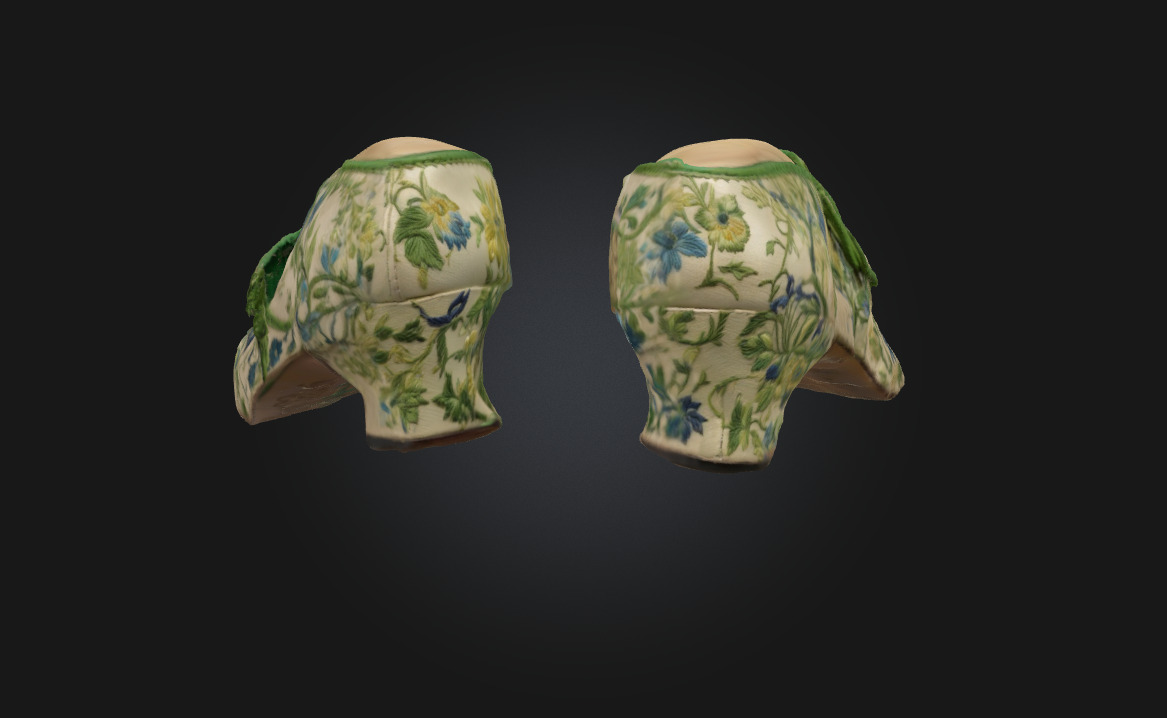 Vintage Floral Heels  Timeless Beauty with Delicate Details 3D model_3