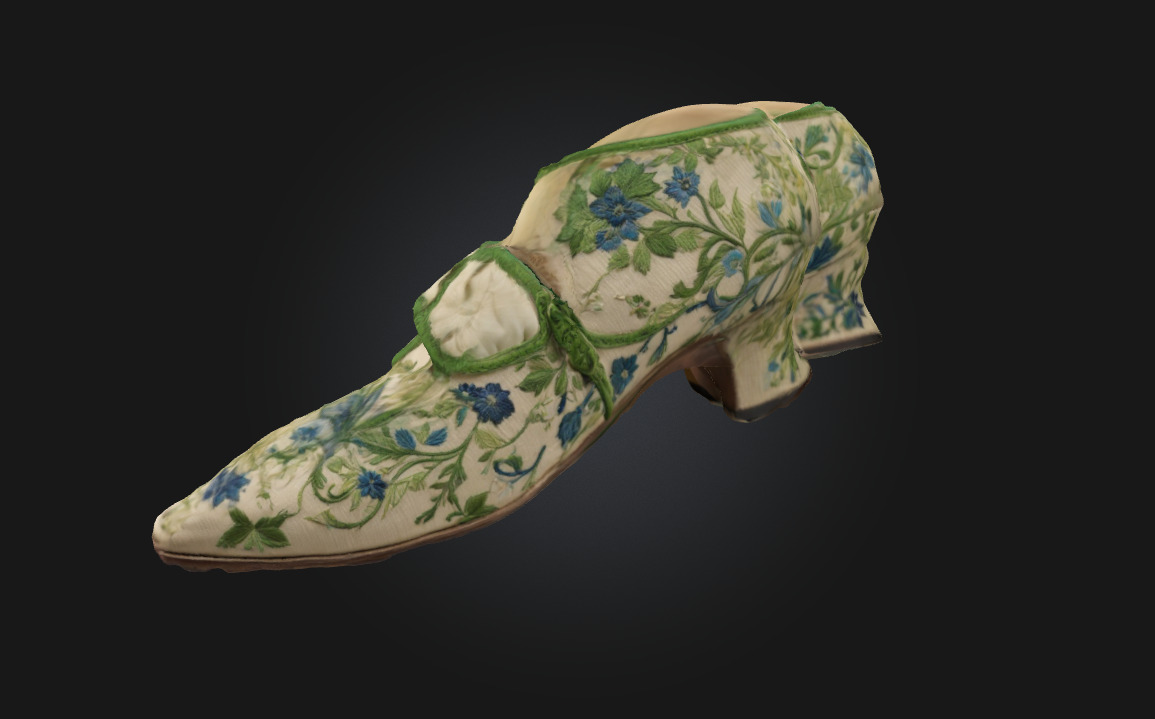 Vintage Floral Heels  Timeless Beauty with Delicate Details 3D model_4