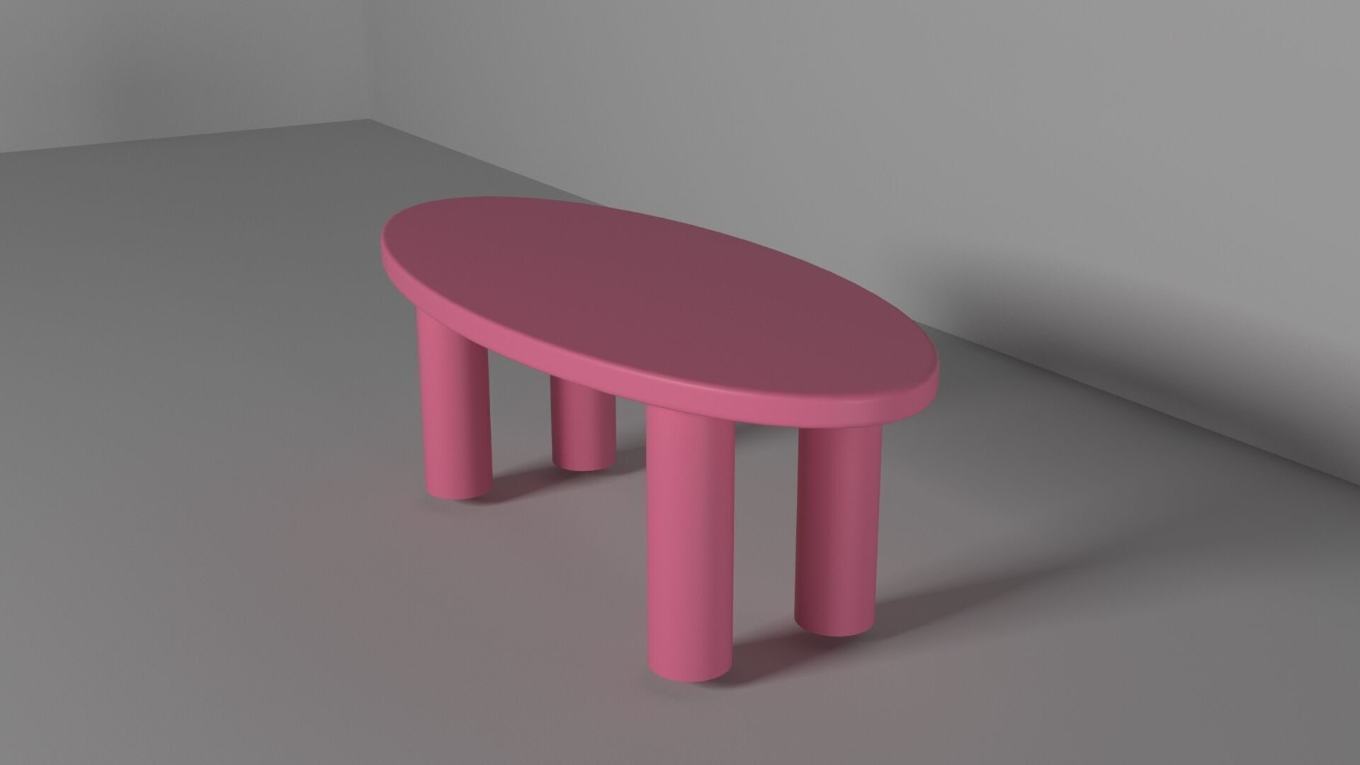 furniture tabel Low-poly 3D model_4