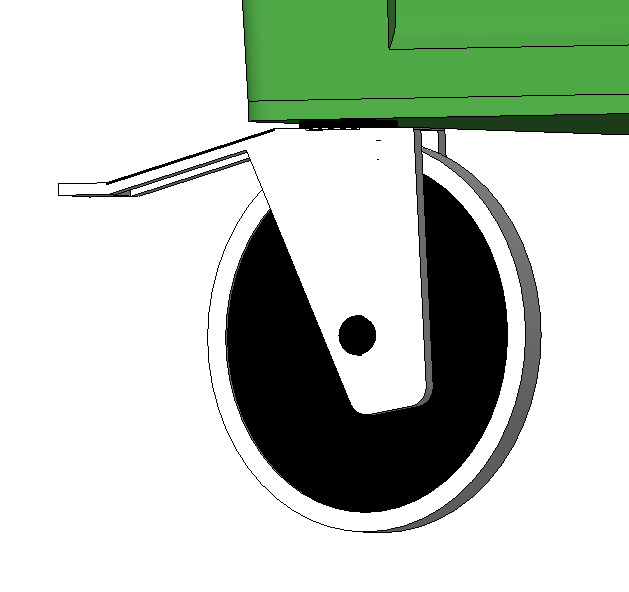 1100L Waste Bin Revit Family Dome Lid 3D print model_15