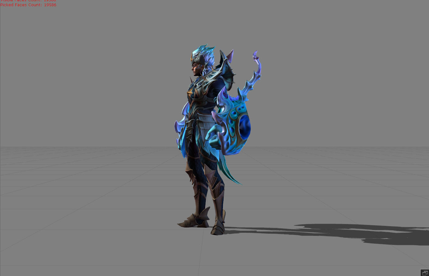 Gatot Kaca Tide Preserver Low-poly 3D model_3