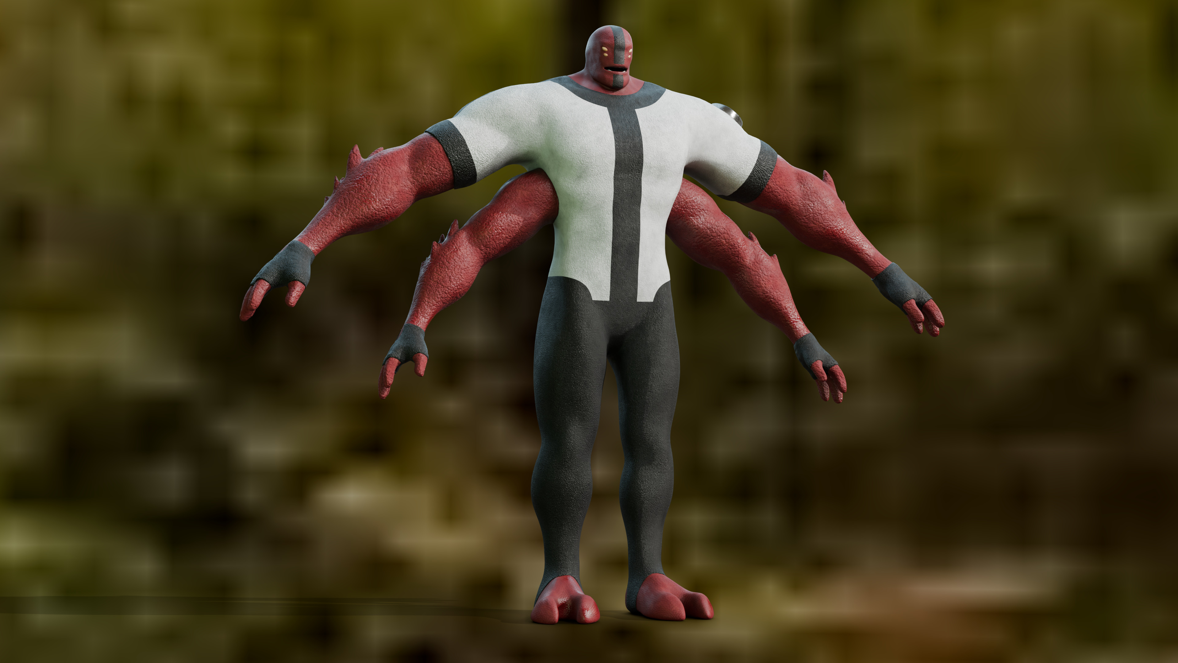 Fourarms from Ben 10 Low-poly 3D model_3