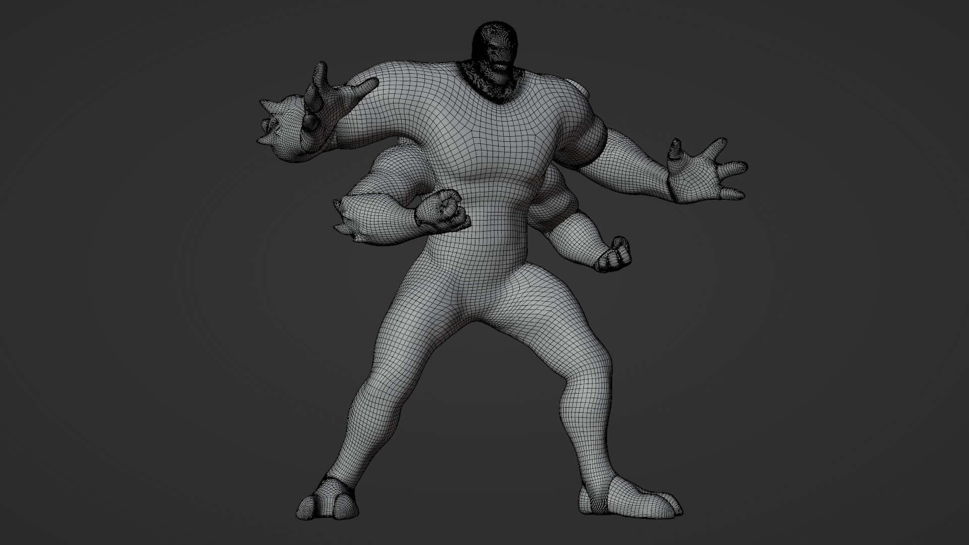 Fourarms from Ben 10 Low-poly 3D model_4