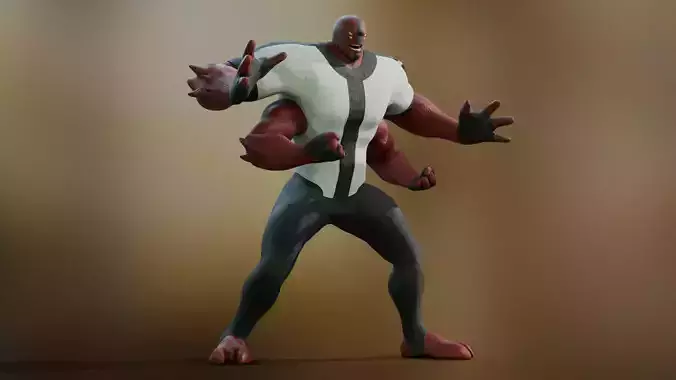 Fourarms from Ben 10 Low-poly 3D model
