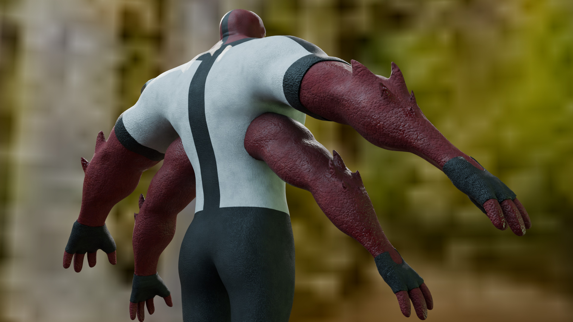 Fourarms from Ben 10 Low-poly 3D model_2