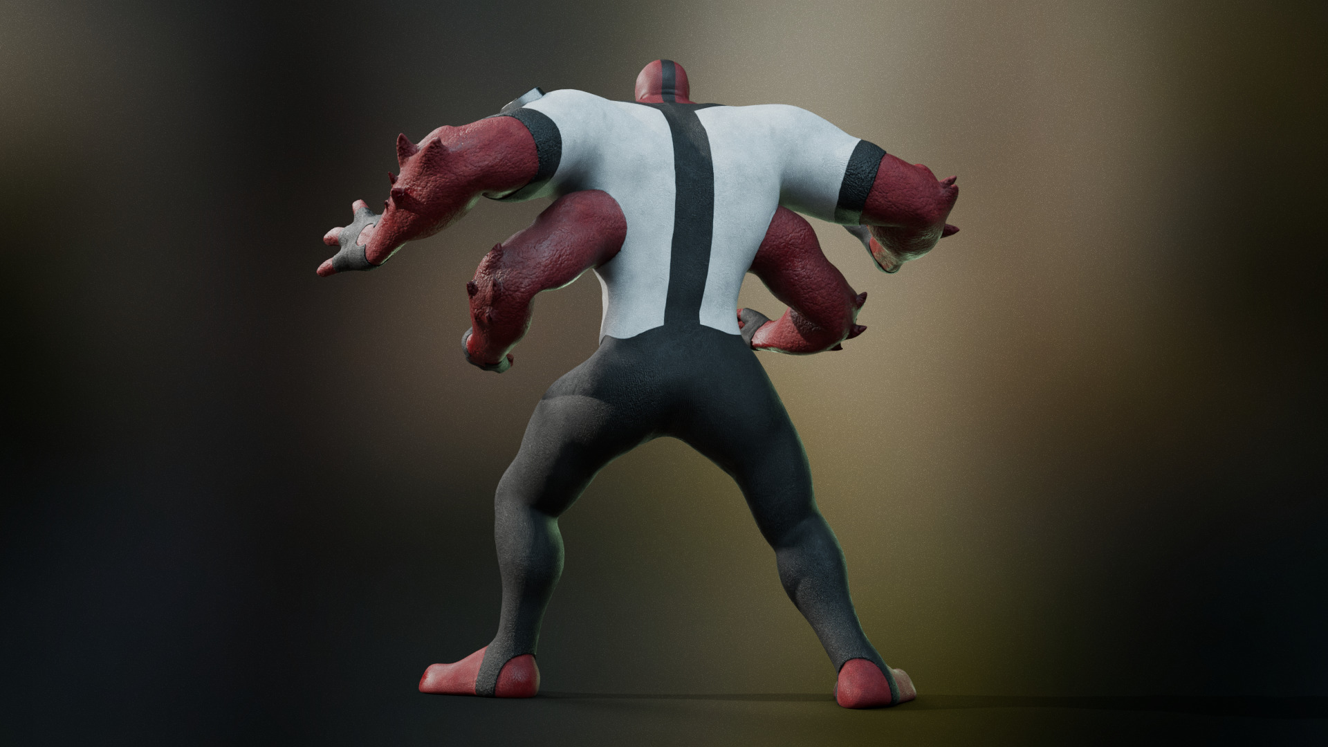 Fourarms from Ben 10 Low-poly 3D model_1