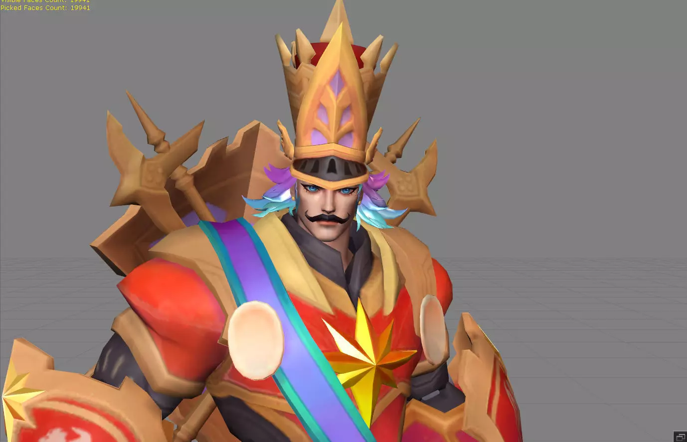 Gatot Kaca Nutcracker Monarch Low-poly 3D model