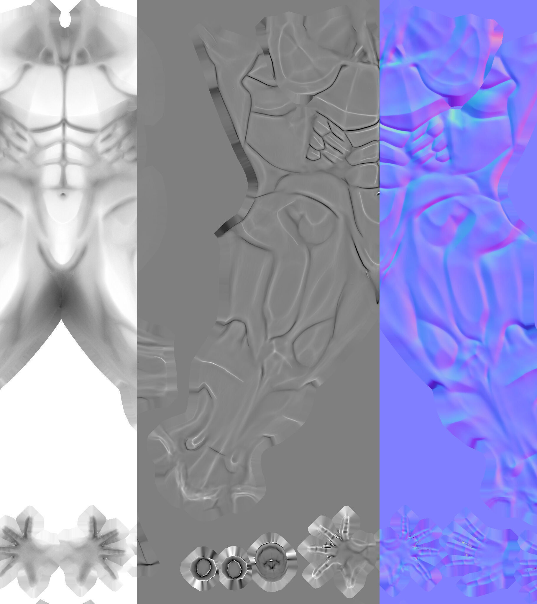 Stylized Male Basemesh Low-poly 3D model_9