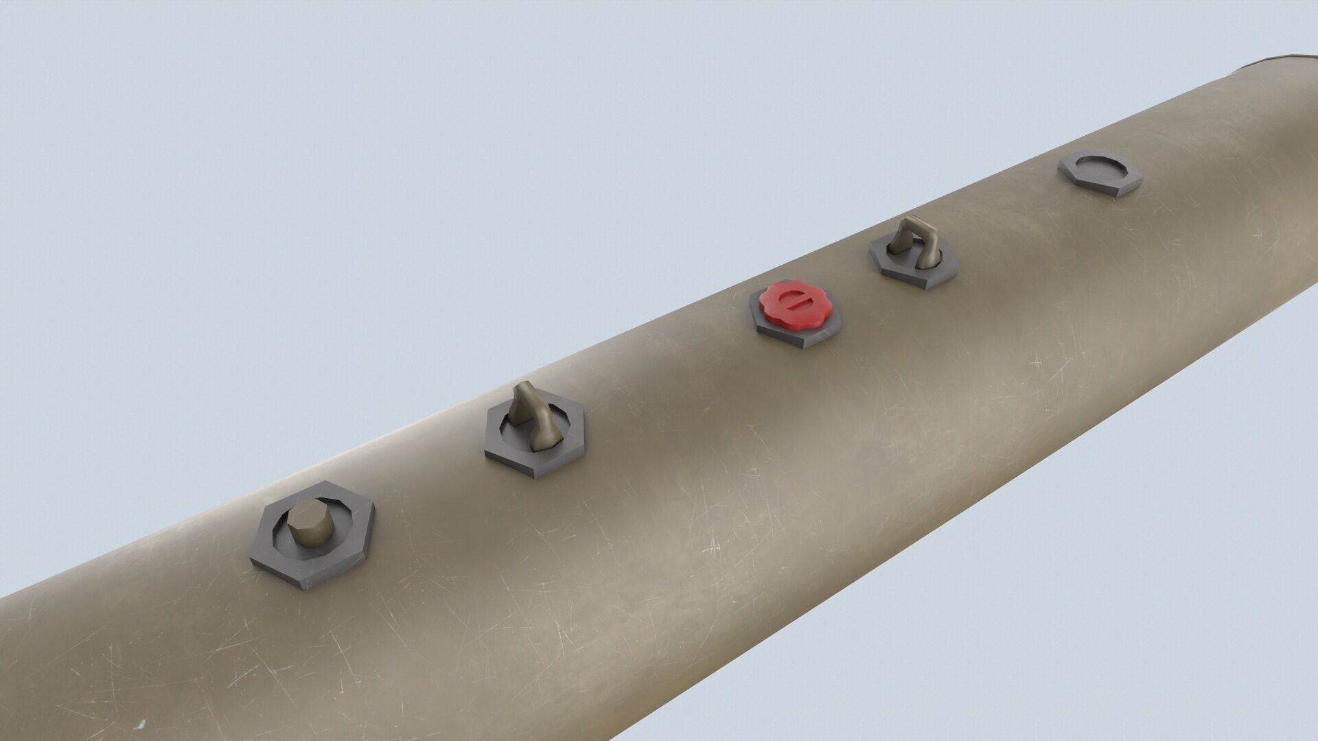 XM-157 Launcher With 70mm Missile Low-poly 3D model_3