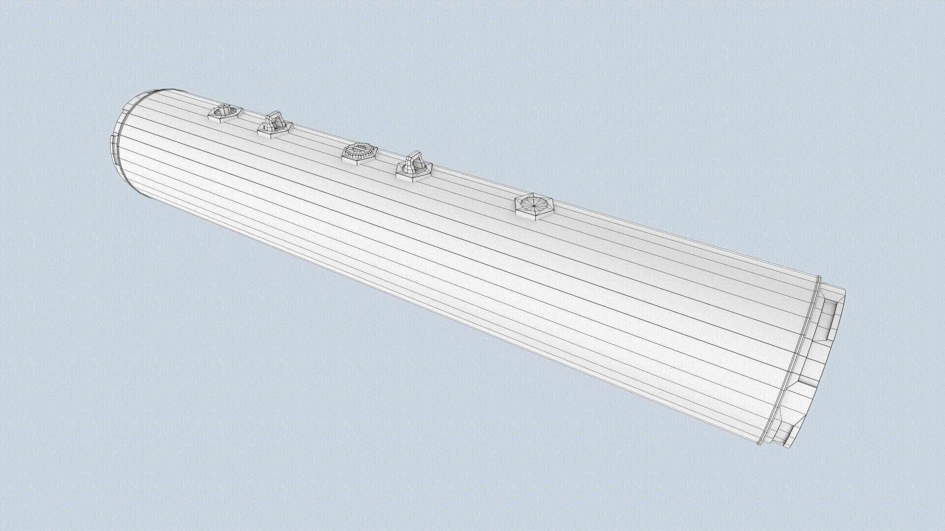 XM-157 Launcher With 70mm Missile Low-poly 3D model_13