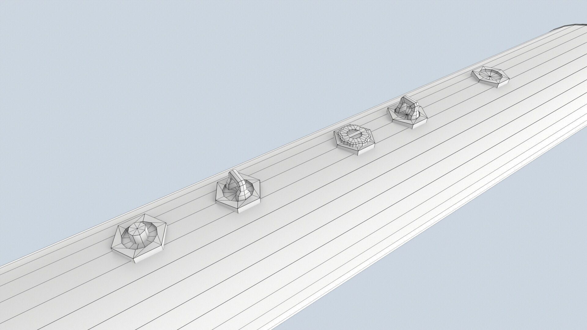 XM-157 Launcher With 70mm Missile Low-poly 3D model_14