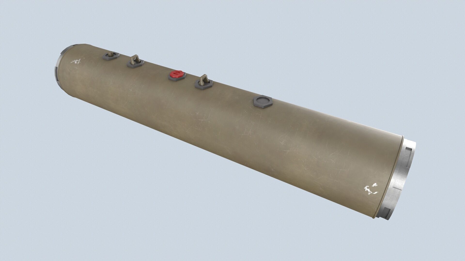 XM-157 Launcher With 70mm Missile Low-poly 3D model_2