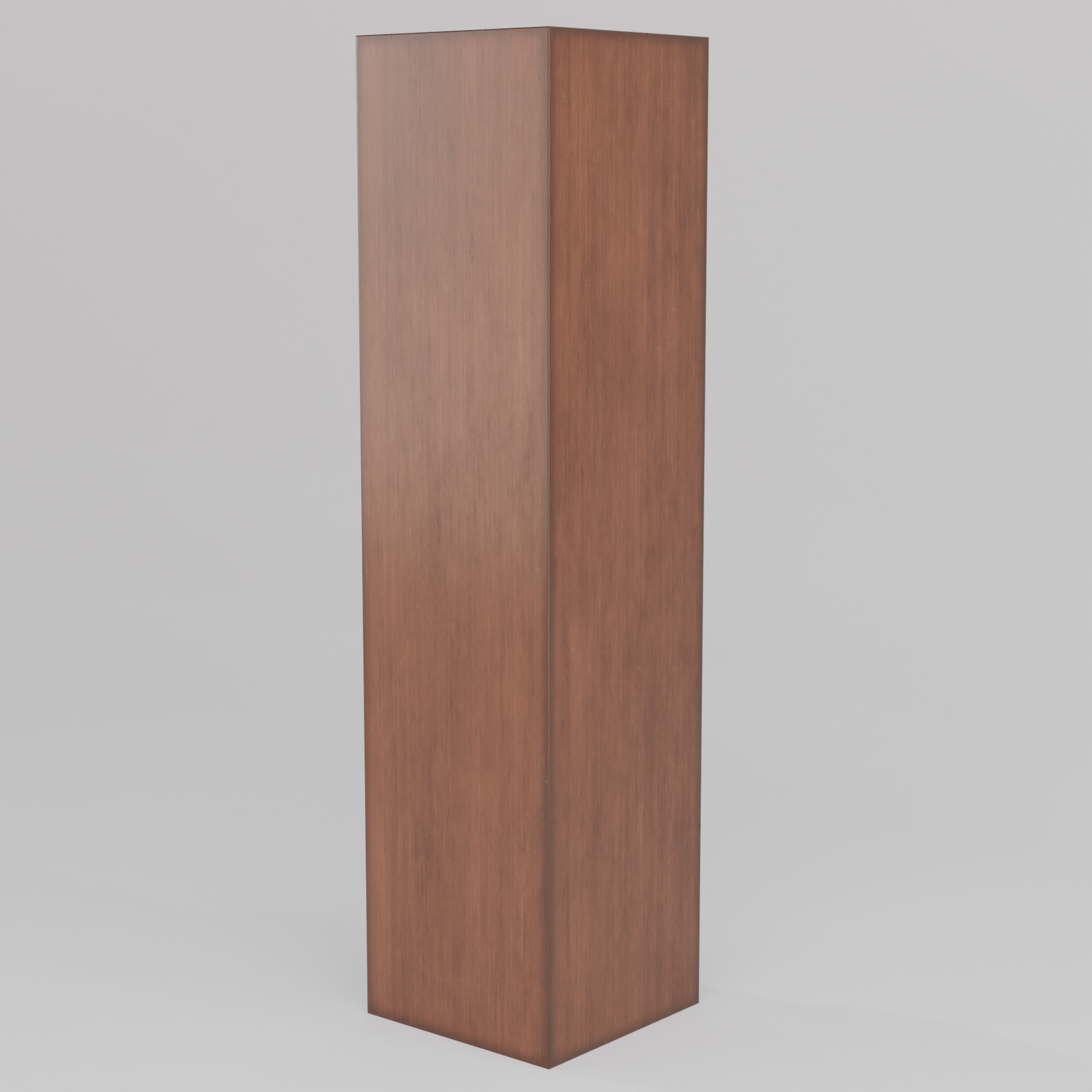 Wooden Bookshelf Low-poly 3D model_2