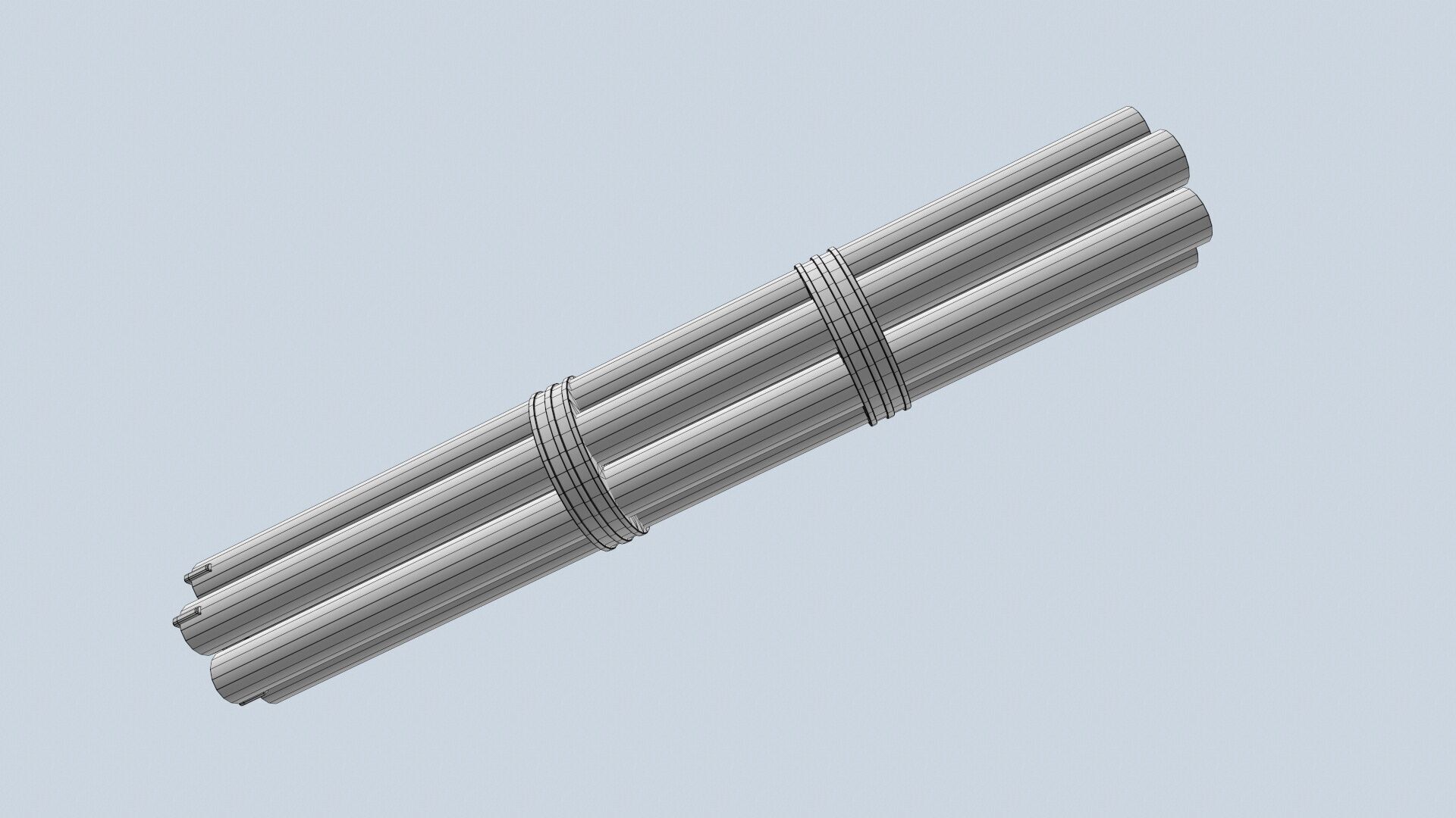 XM-158 Launcher With 70mm Missile Low-poly 3D model_15