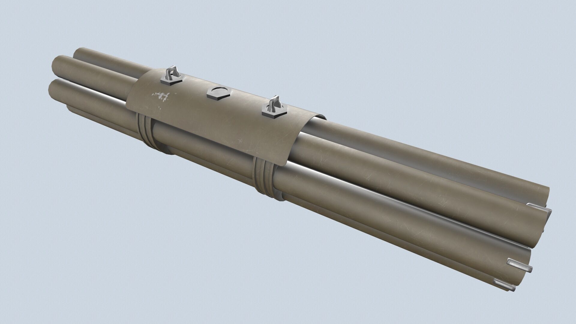 XM-158 Launcher With 70mm Missile Low-poly 3D model_2