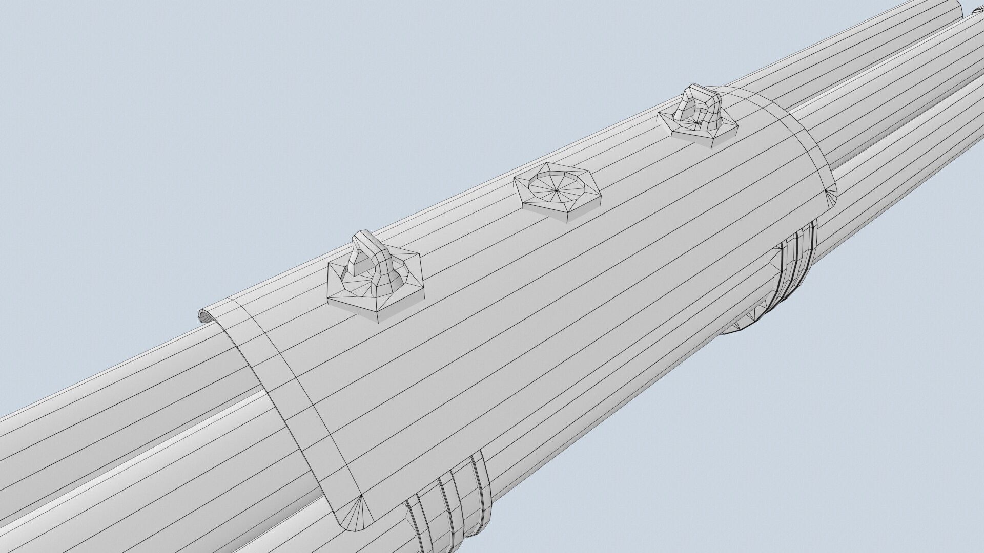 XM-158 Launcher With 70mm Missile Low-poly 3D model_13