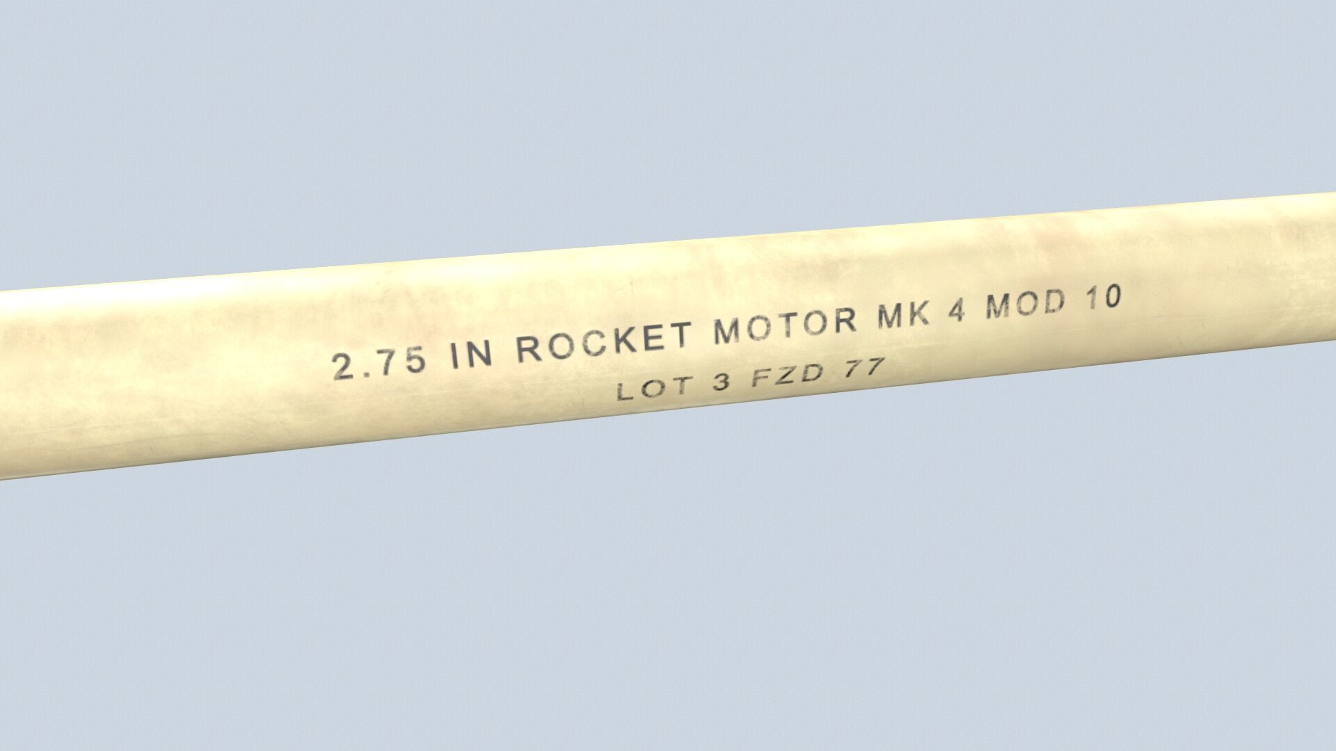 XM-158 Launcher With 70mm Missile Low-poly 3D model_9