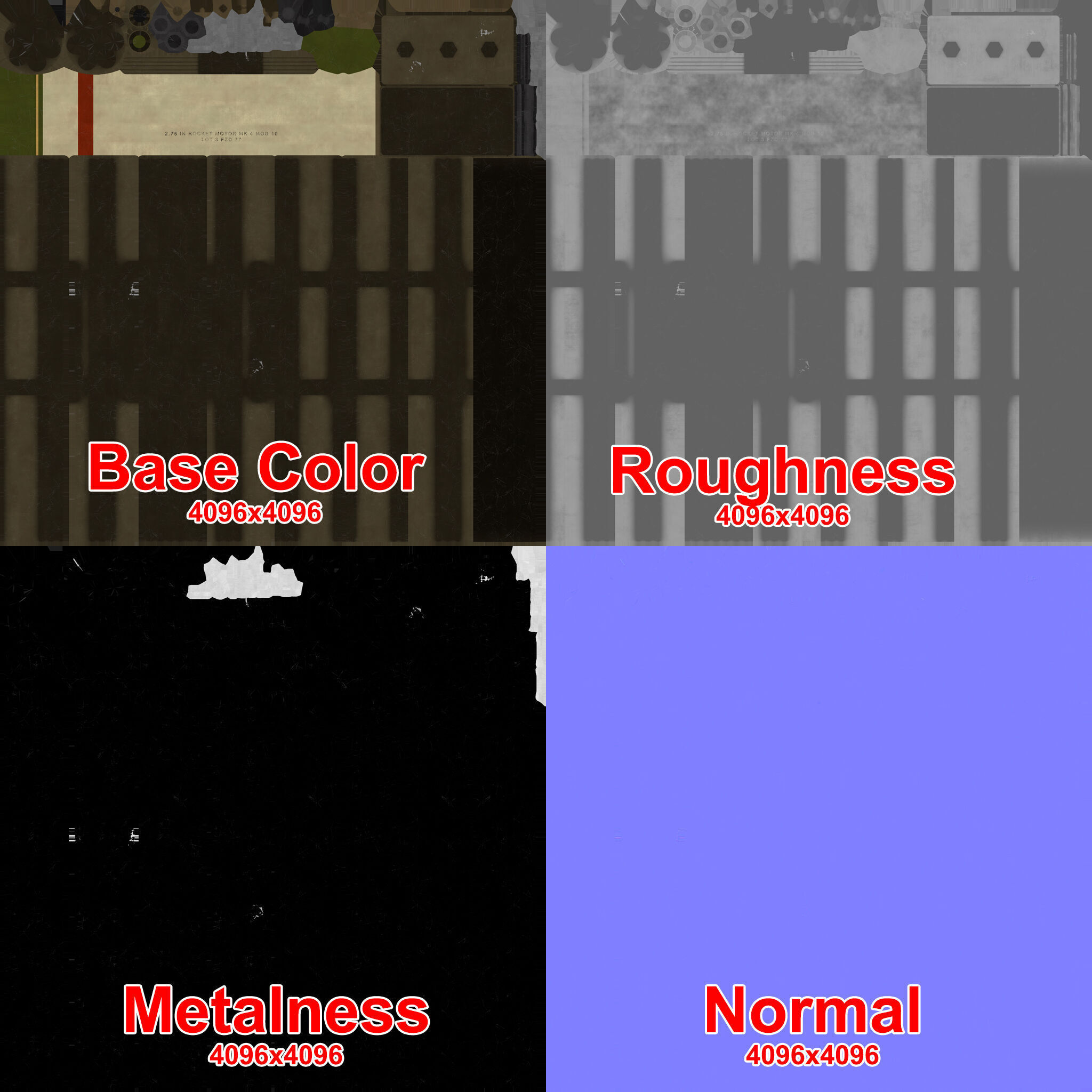 XM-158 Launcher With 70mm Missile Low-poly 3D model_22