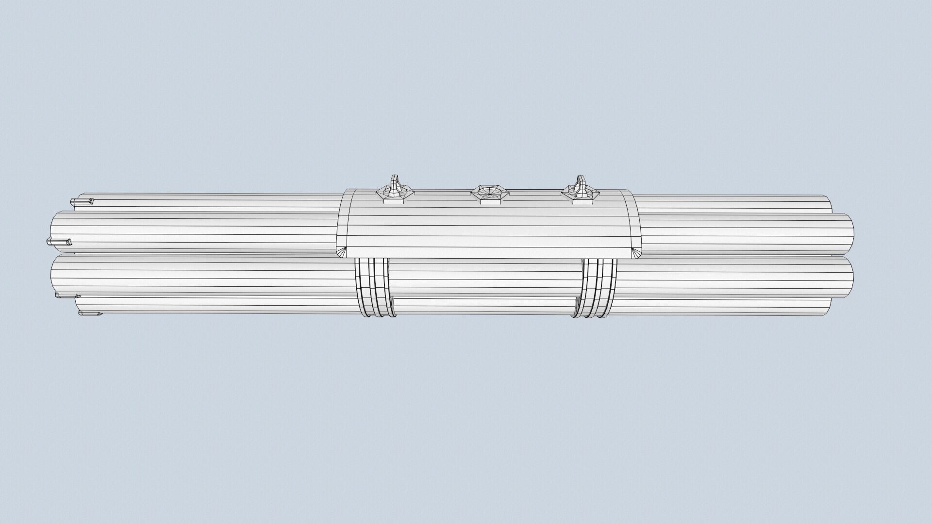 XM-158 Launcher With 70mm Missile Low-poly 3D model_16