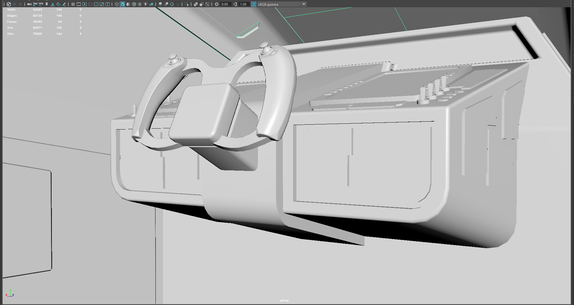 Phantom Starship Low Poly Sci-Fi Spaceship Low-poly 3D model_7