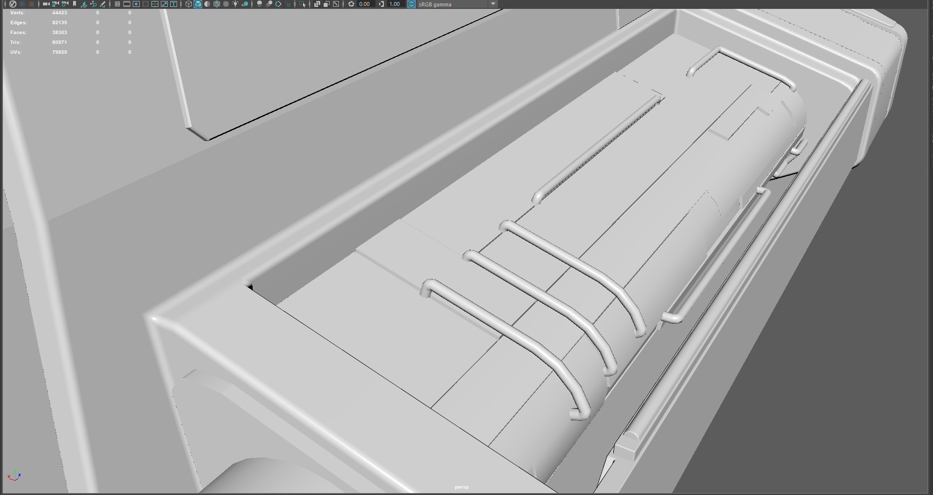Phantom Starship Low Poly Sci-Fi Spaceship Low-poly 3D model_23