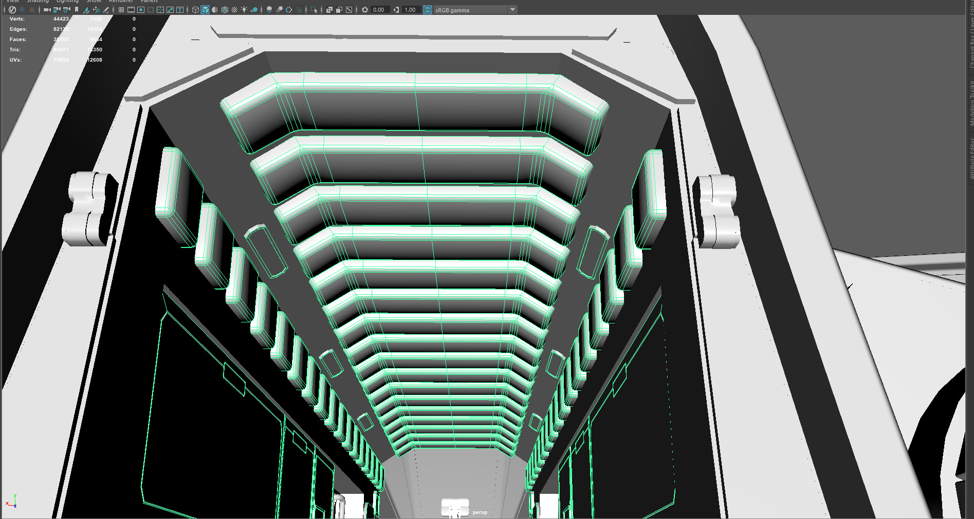 Phantom Starship Low Poly Sci-Fi Spaceship Low-poly 3D model_12