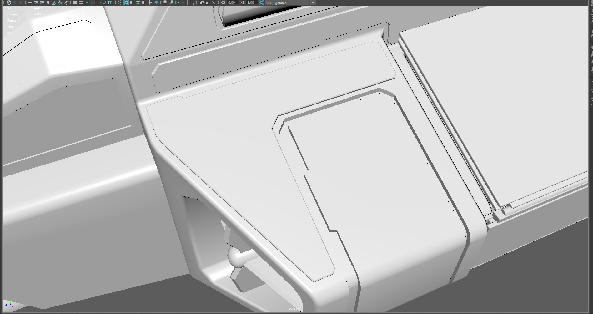 Phantom Starship Low Poly Sci-Fi Spaceship Low-poly 3D model_6