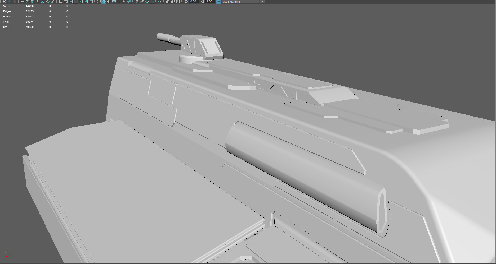 Phantom Starship Low Poly Sci-Fi Spaceship Low-poly 3D model_14
