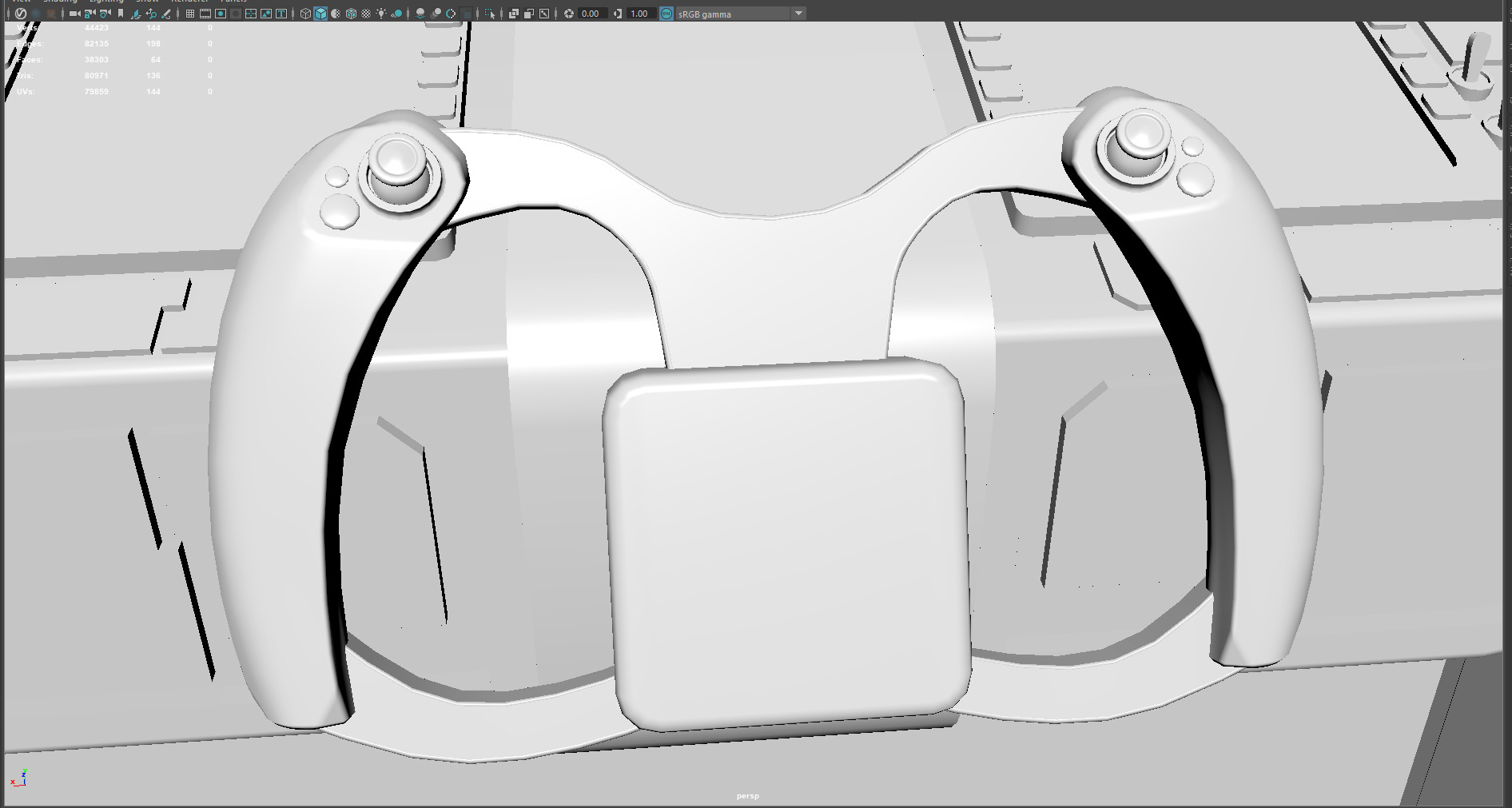 Phantom Starship Low Poly Sci-Fi Spaceship Low-poly 3D model_8