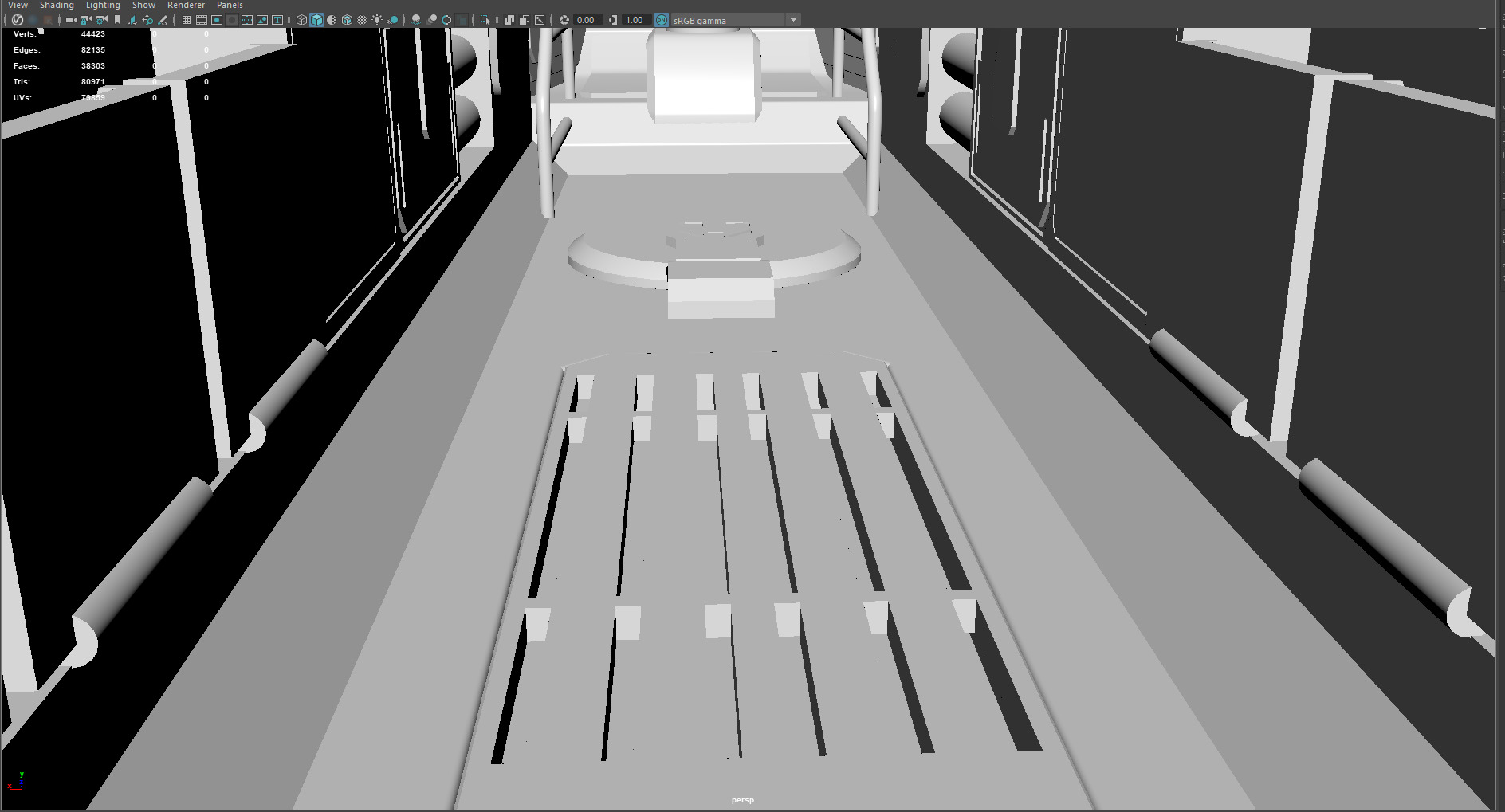 Phantom Starship Low Poly Sci-Fi Spaceship Low-poly 3D model_2