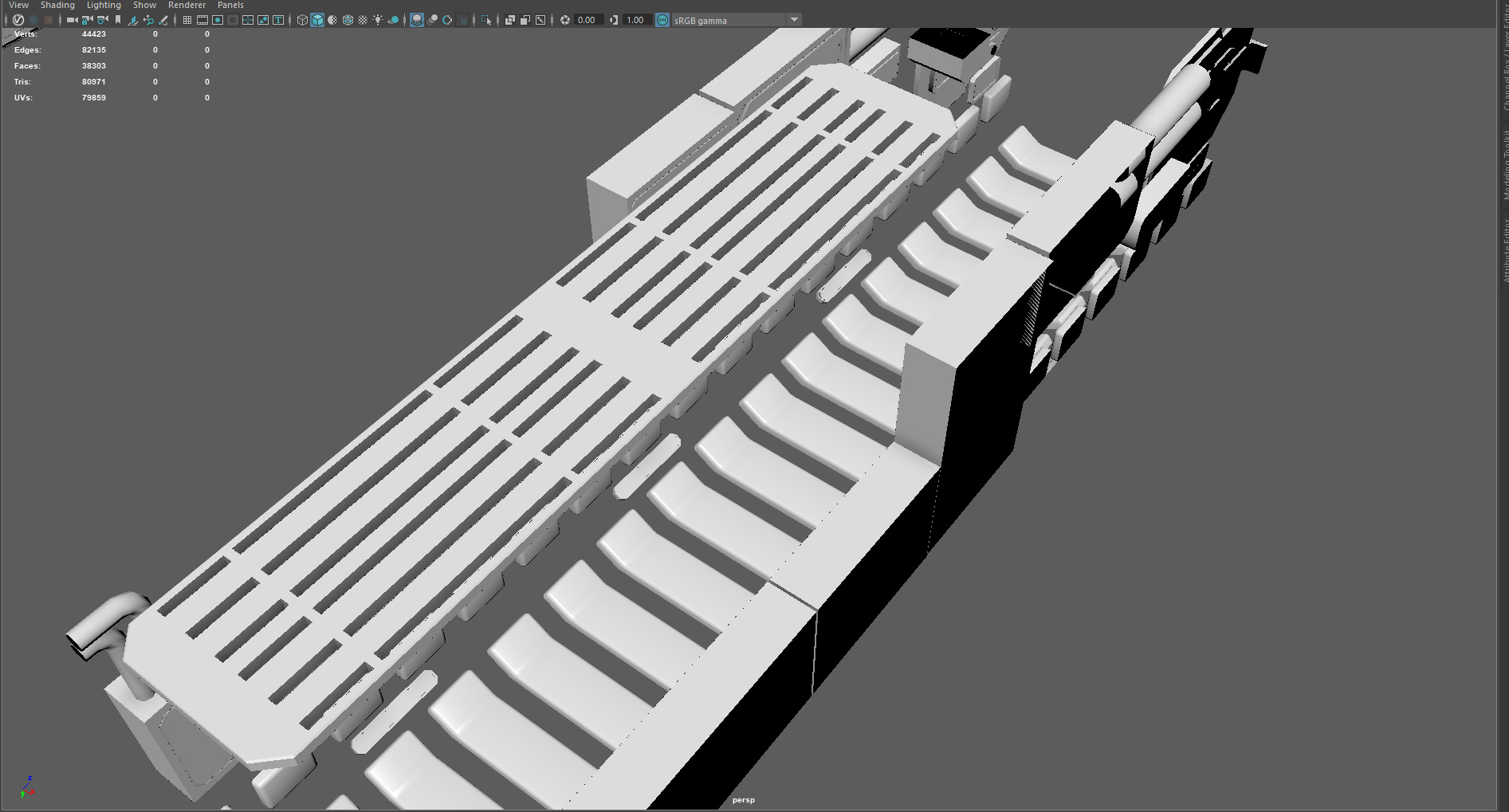 Phantom Starship Low Poly Sci-Fi Spaceship Low-poly 3D model_18