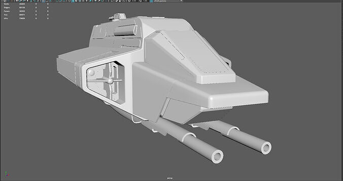 Phantom Starship Low Poly Sci-Fi Spaceship Low-poly 3D model