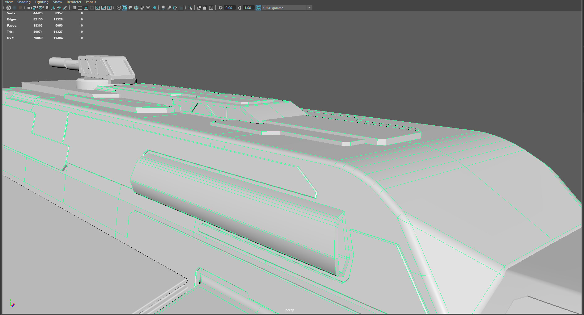 Phantom Starship Low Poly Sci-Fi Spaceship Low-poly 3D model_10