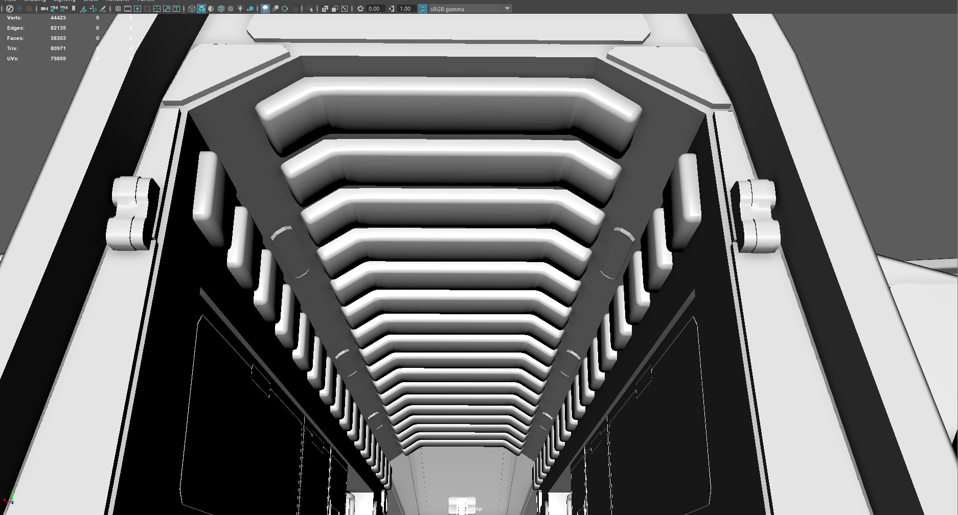 Phantom Starship Low Poly Sci-Fi Spaceship Low-poly 3D model_24