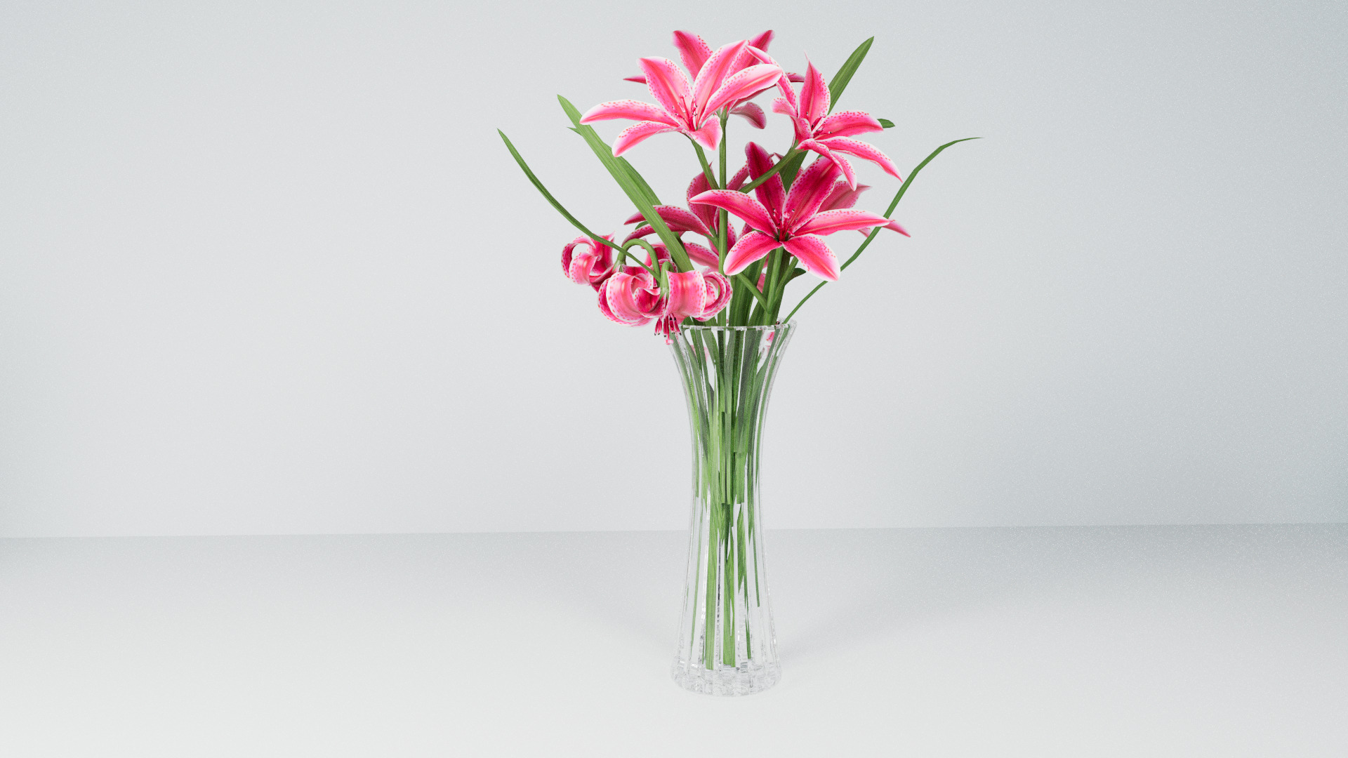 Set of flower bouquets 3D model_1