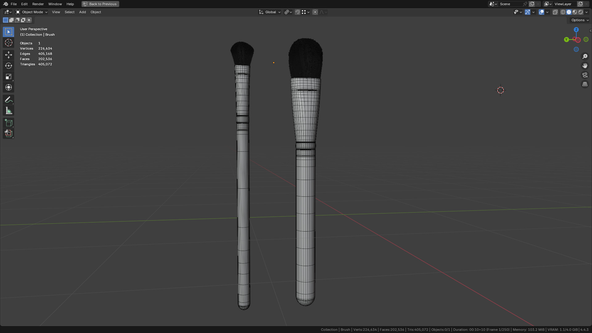 Make Up Brush PBR 25 3D model_52