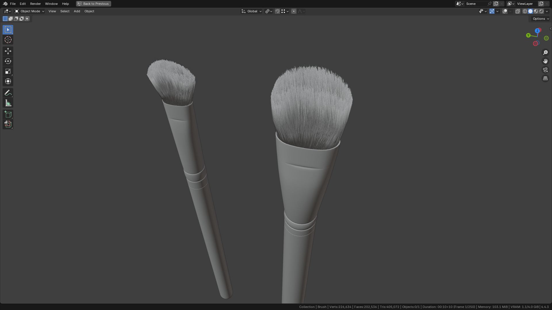 Make Up Brush PBR 25 3D model_18