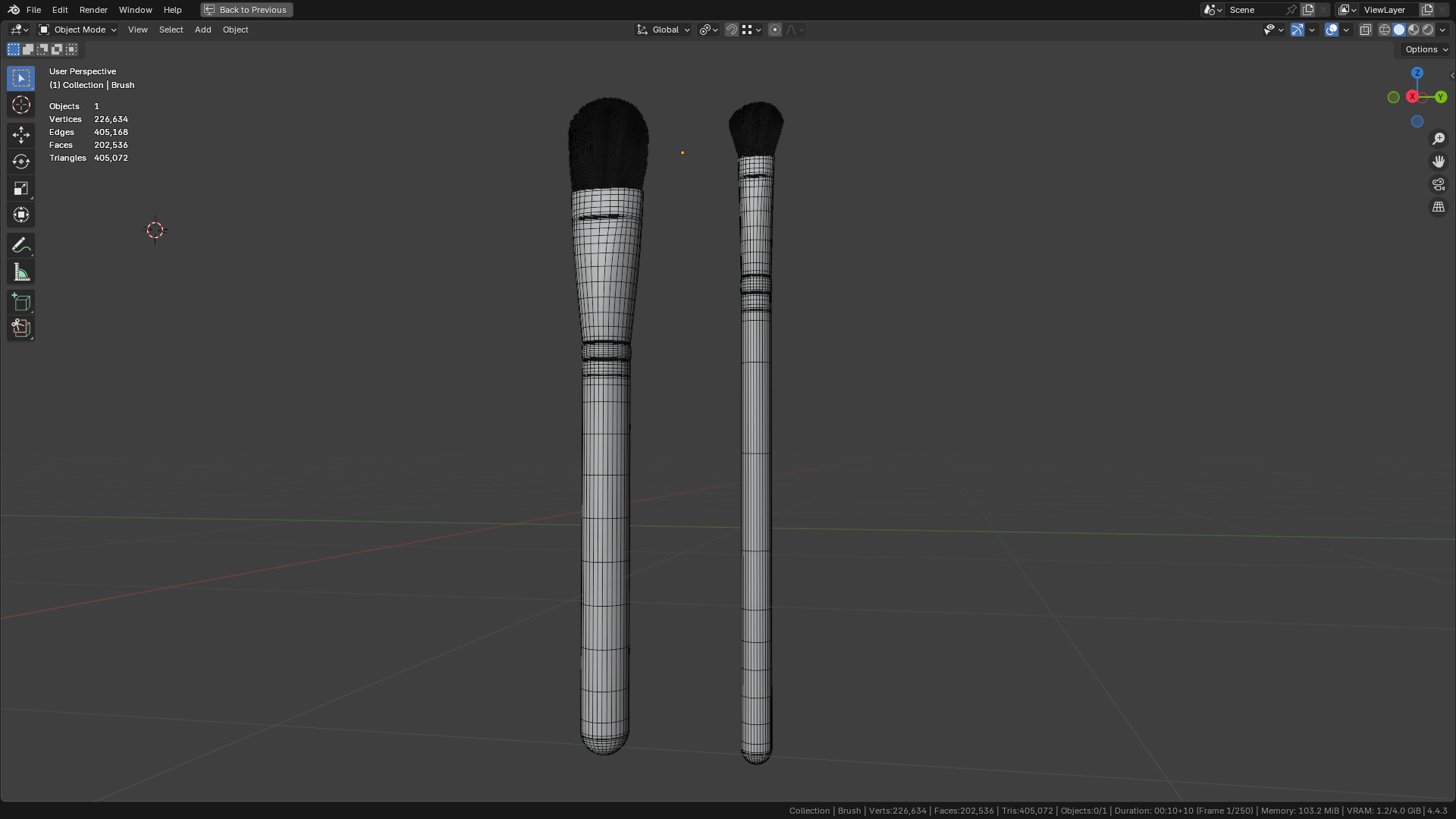 Make Up Brush PBR 25 3D model_48
