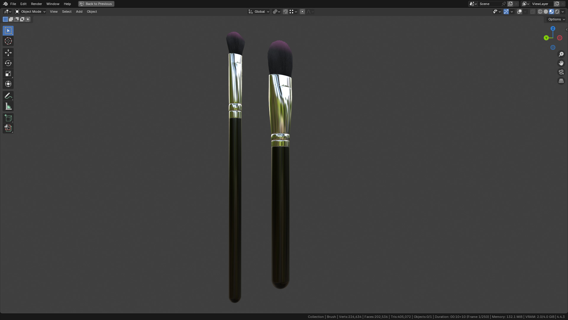 Make Up Brush PBR 25 3D model_24