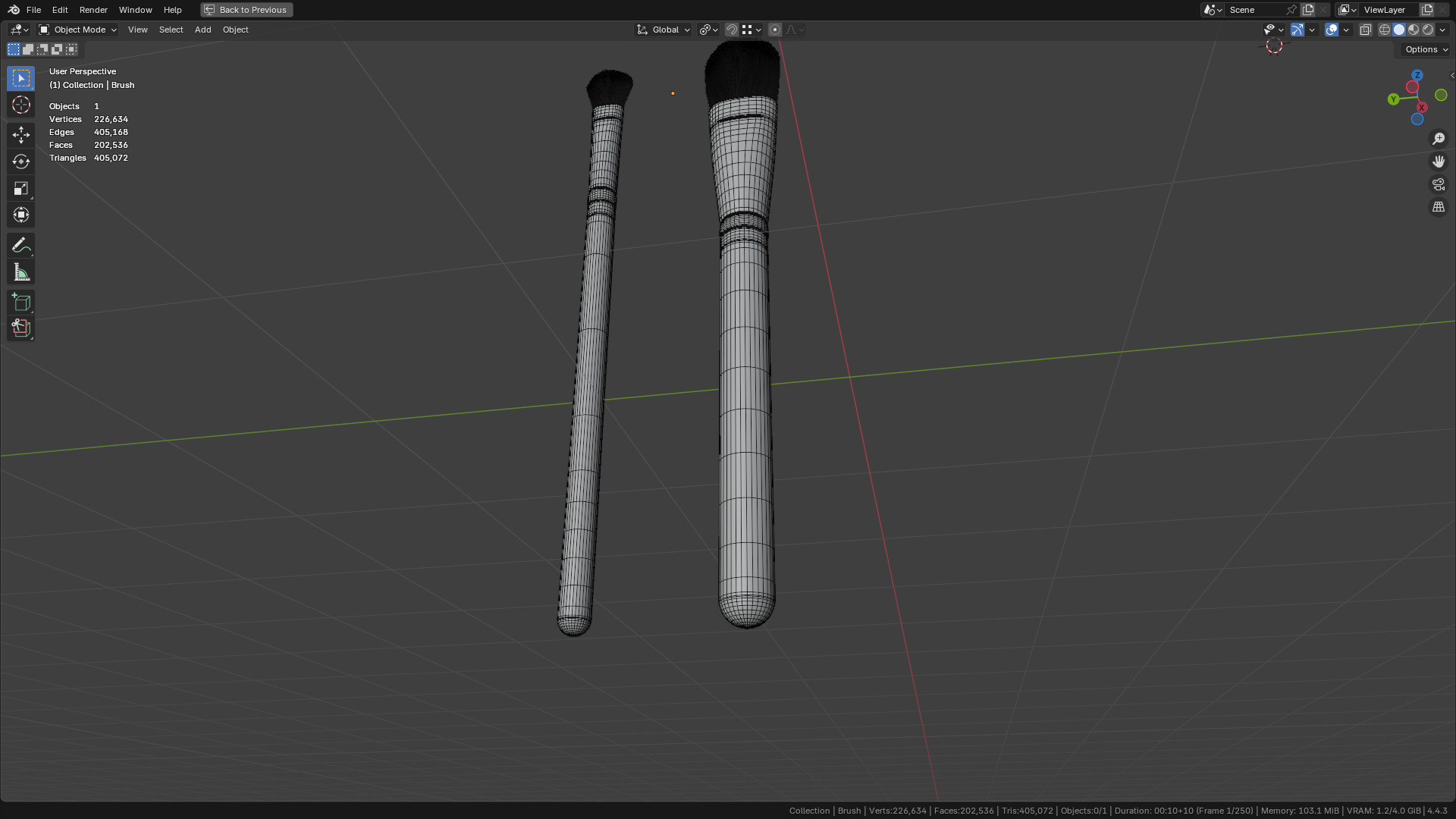 Make Up Brush PBR 25 3D model_43