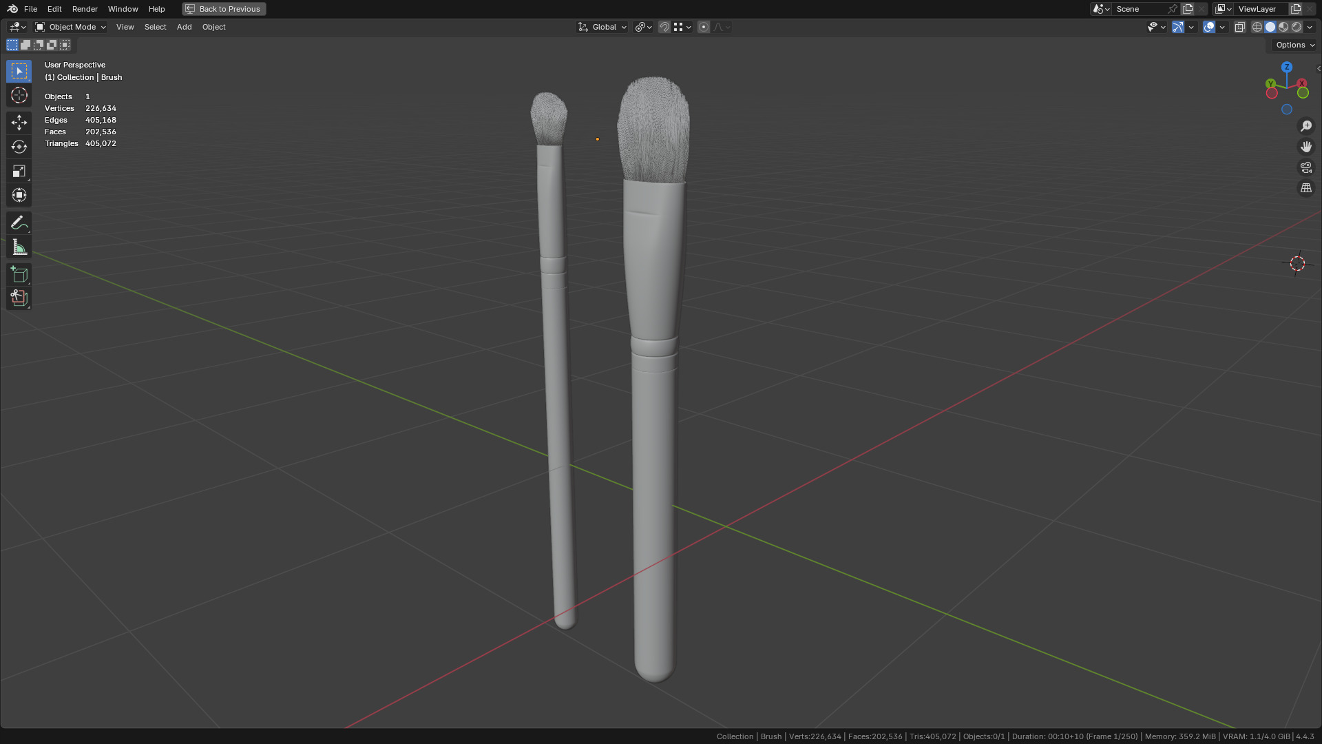 Make Up Brush PBR 25 3D model_39
