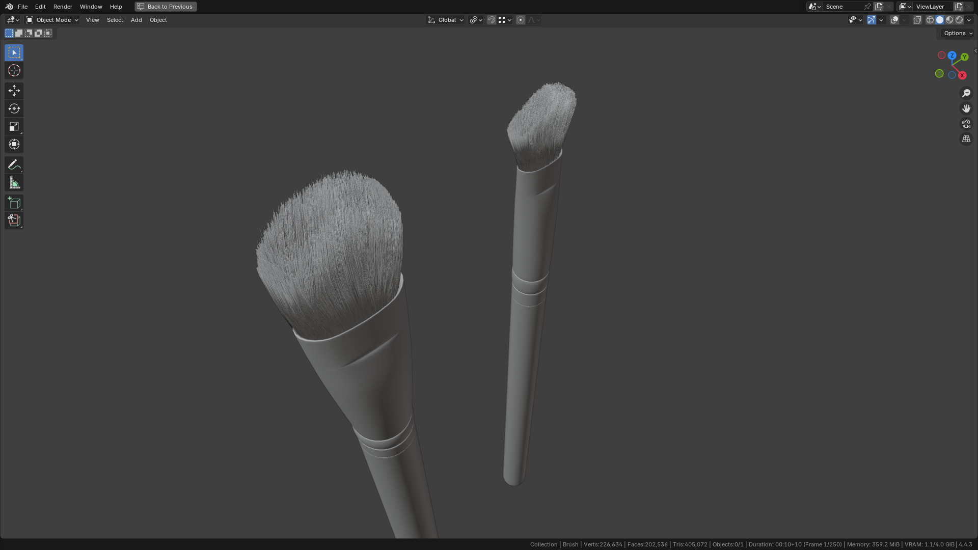 Make Up Brush PBR 25 3D model_30